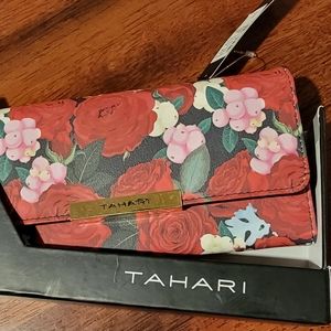 Tahari floral wallet